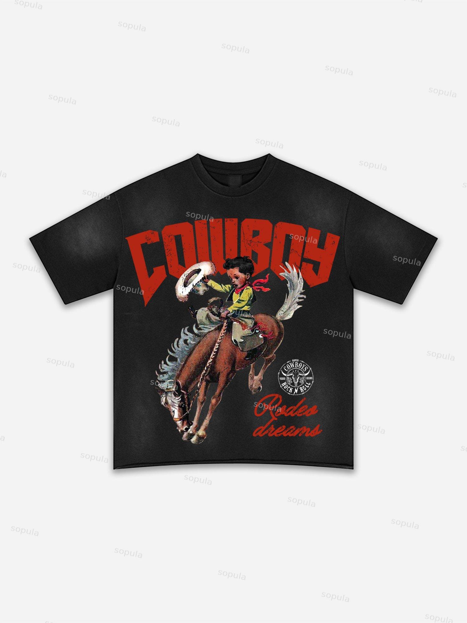 Coors Banquet Rodeo Print Washed T-shirt Product Image