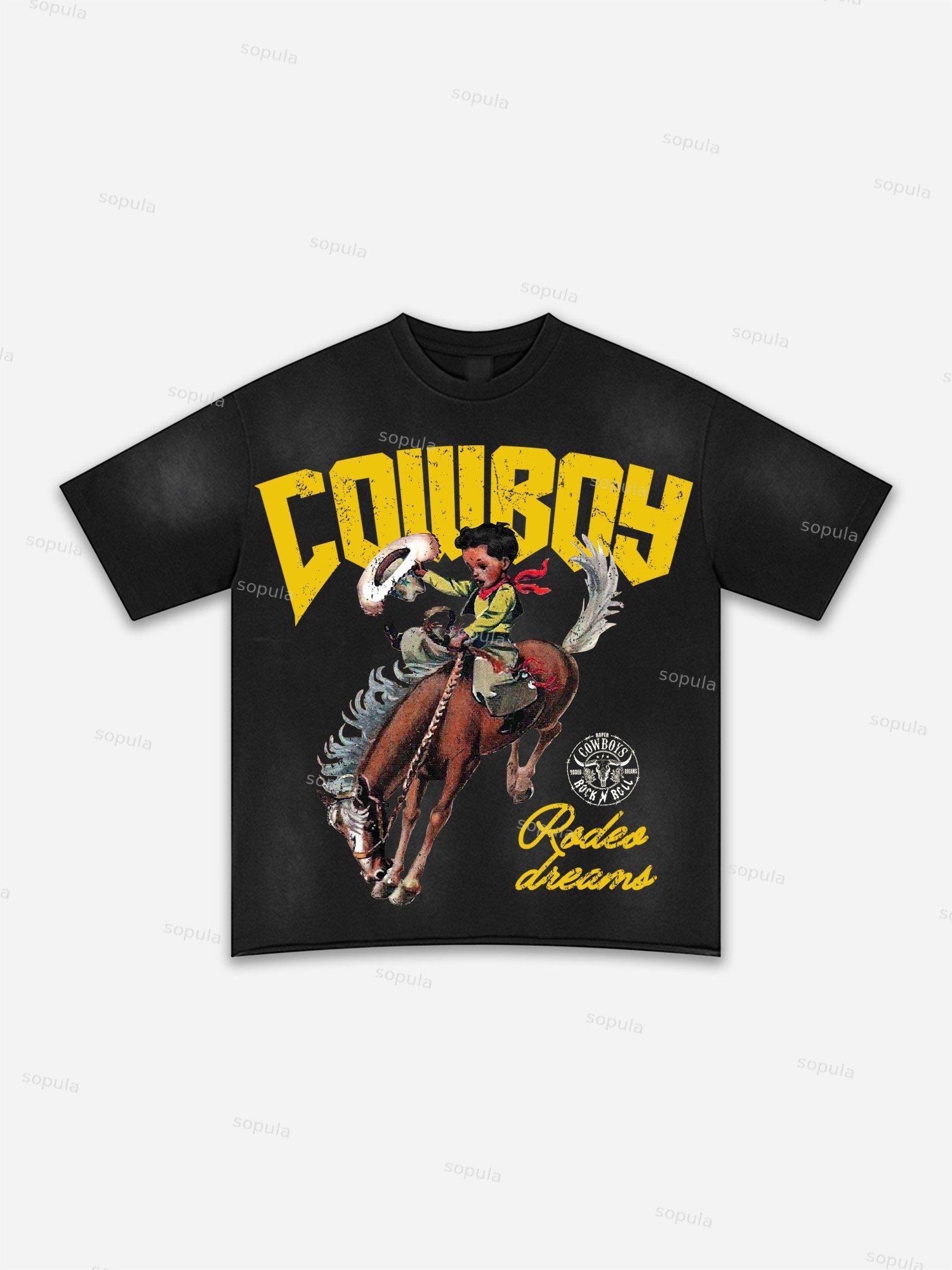 Coors Banquet Rodeo Print Washed T-shirt Product Image