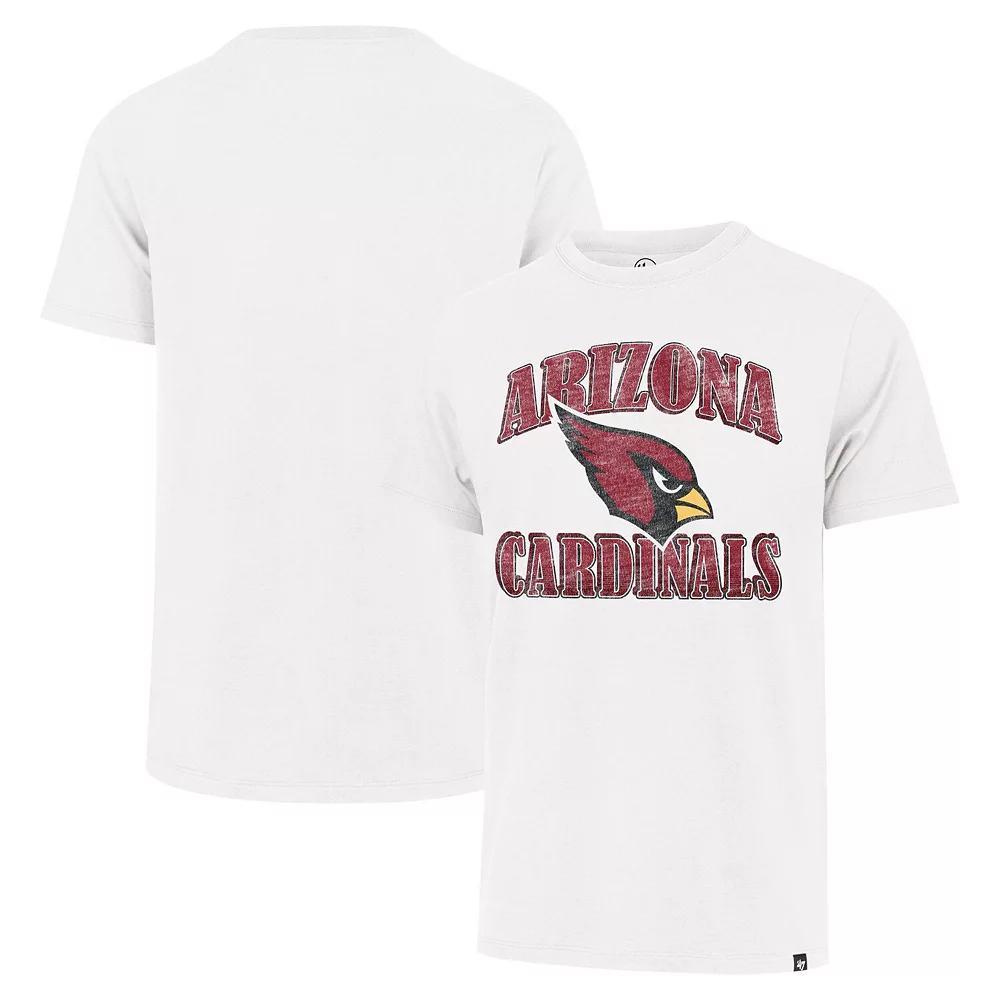 Men's '47 White Arizona Cardinals Overrun Franklin T-Shirt, Size: 2XL Product Image
