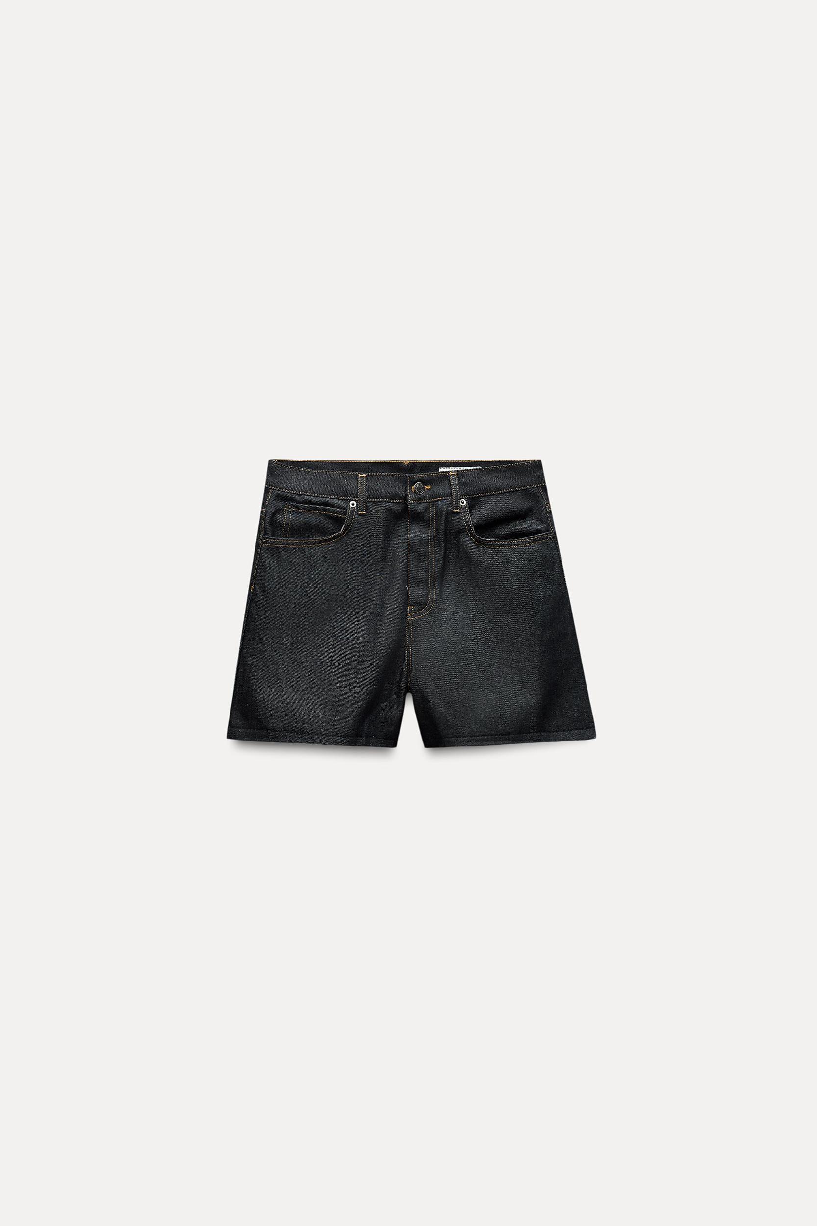 MID WAIST DENIM SHORTS ZW COLLECTION Product Image