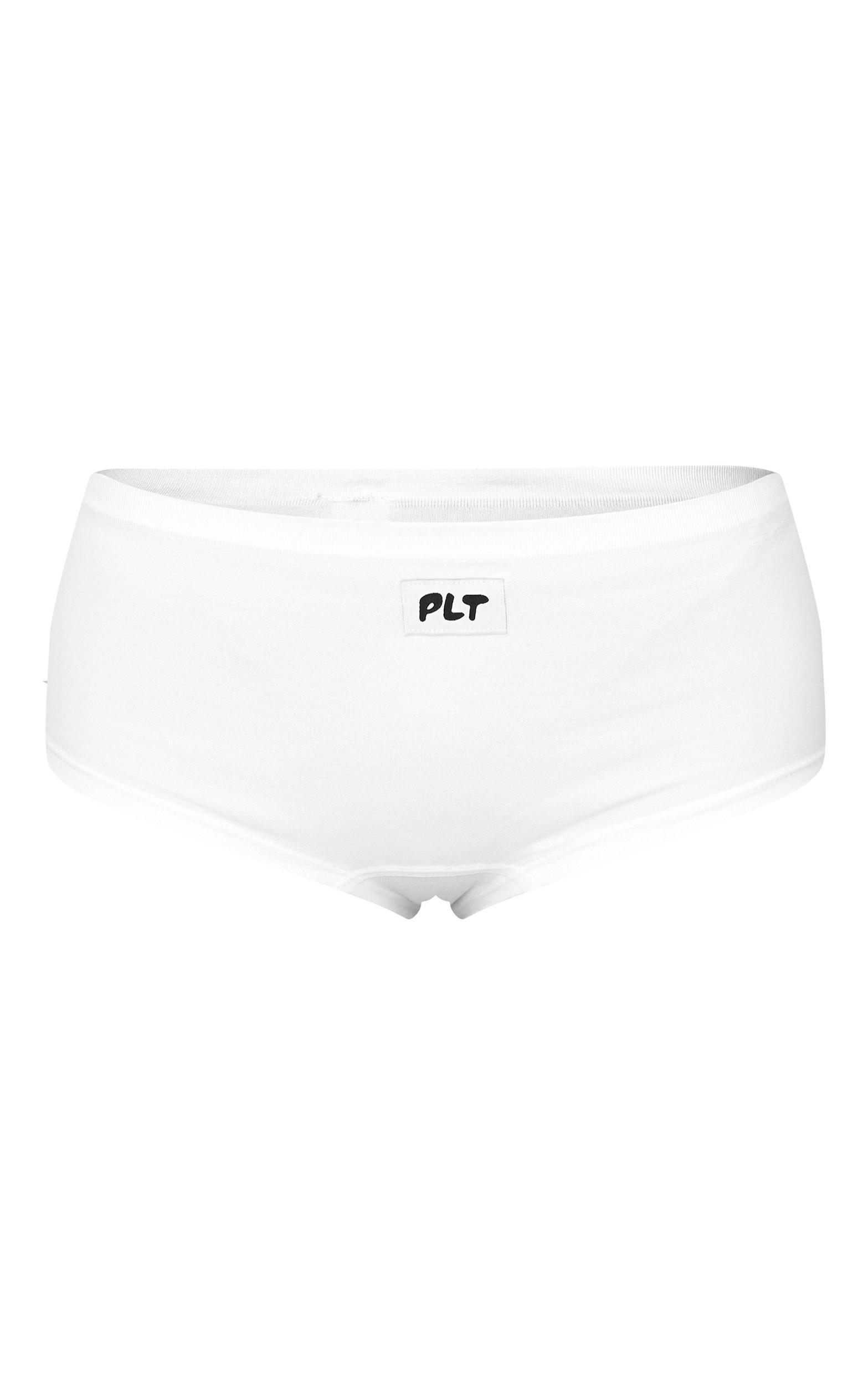 PRETTYLITTLETHING White Woven Badge Seamless Brief Product Image
