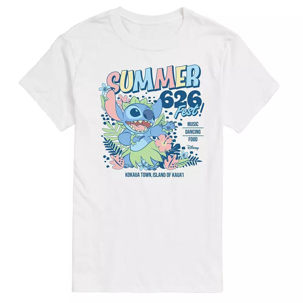 Disney's Lilo & Stitch Men's Summer 626 Fest Graphic Tee, Size: Small, Ivory Product Image