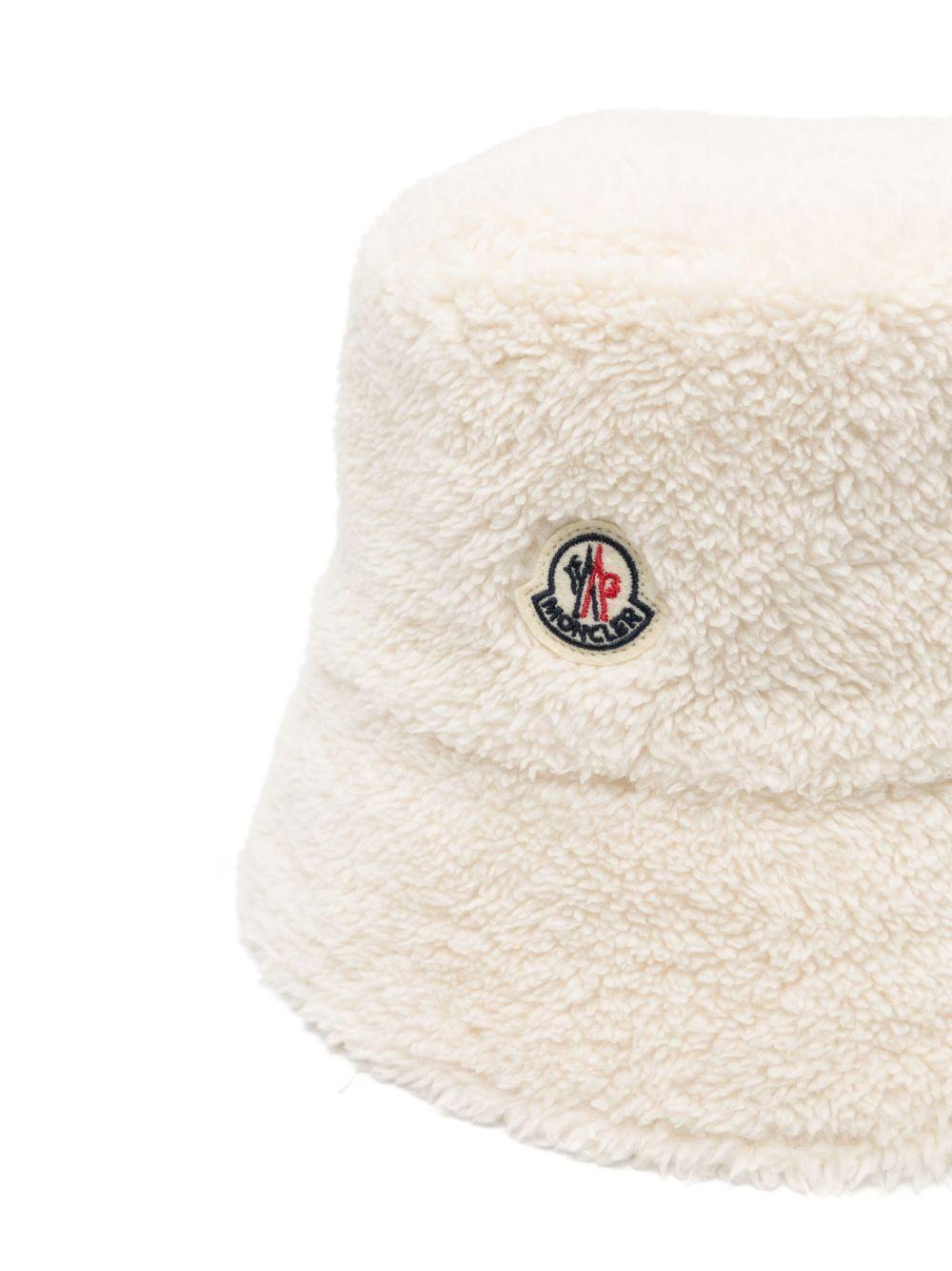 MONCLER Women Ivory Polyester Blend Bucket Hat In White Product Image