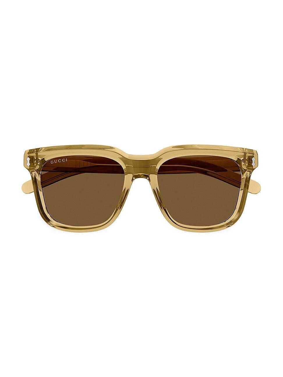 Mens Transparent Acetate Rectangle Sunglasses Product Image