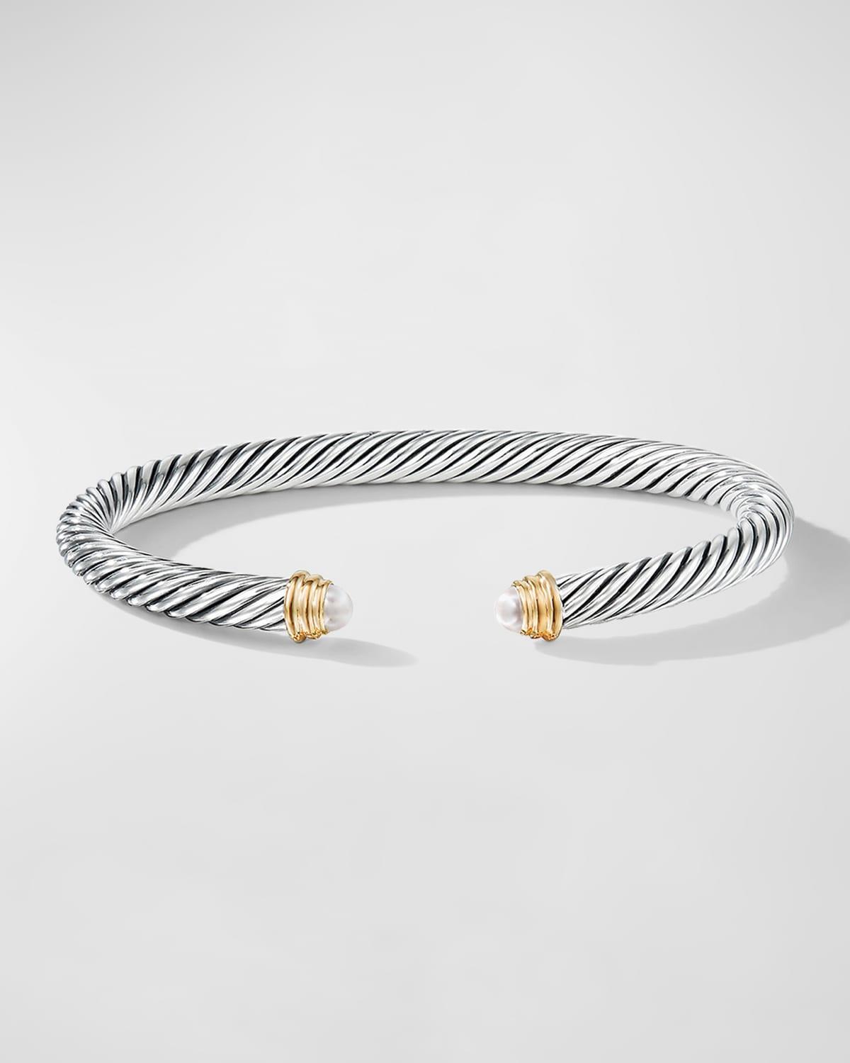 David Yurman Cable Classics Bracelet with Blue Topaz and Gold Product Image
