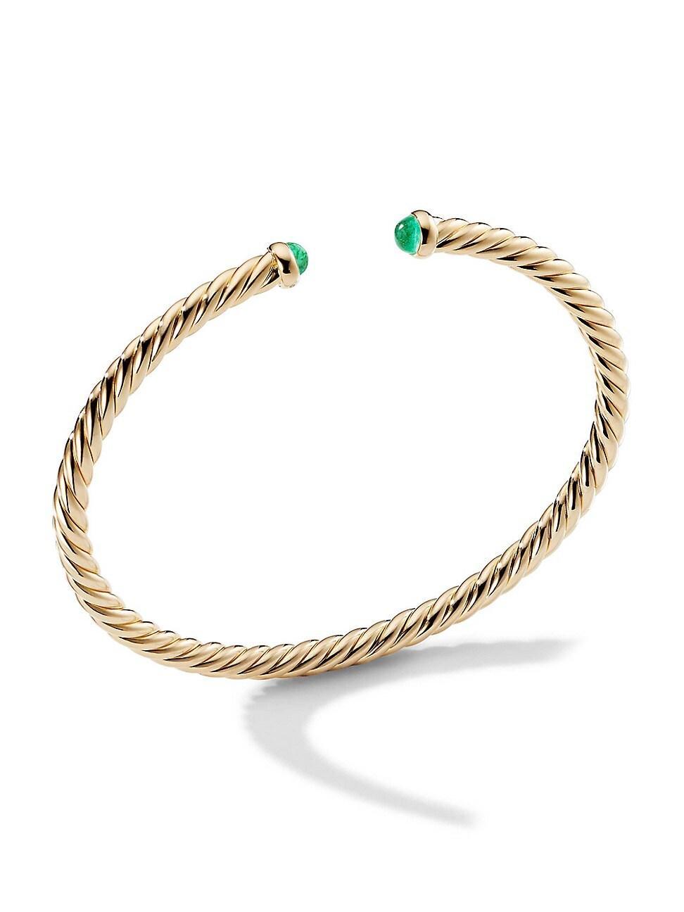 Womens Modern Cablespira Bracelet in 18K Yellow Gold Product Image