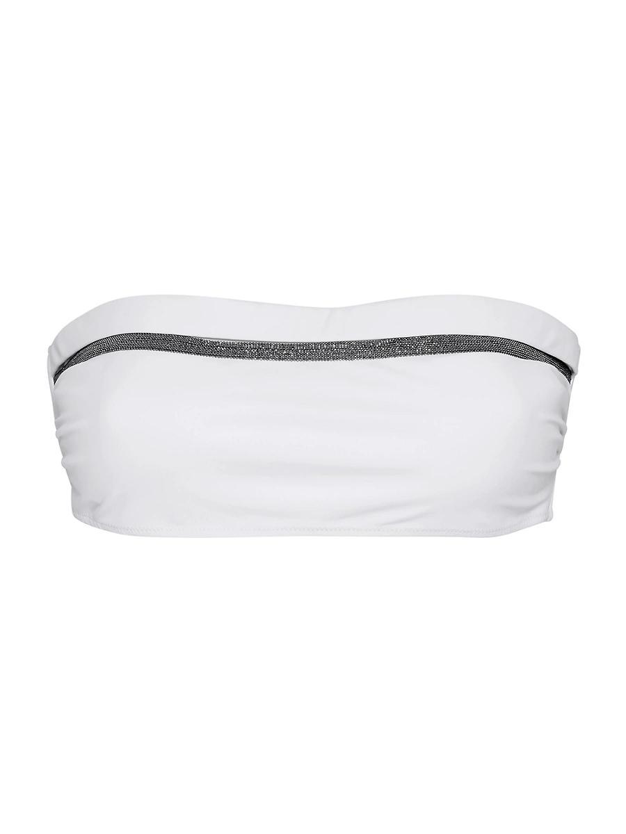 Womens Techno Jersey Bandeau Bikini Top with Monili Product Image