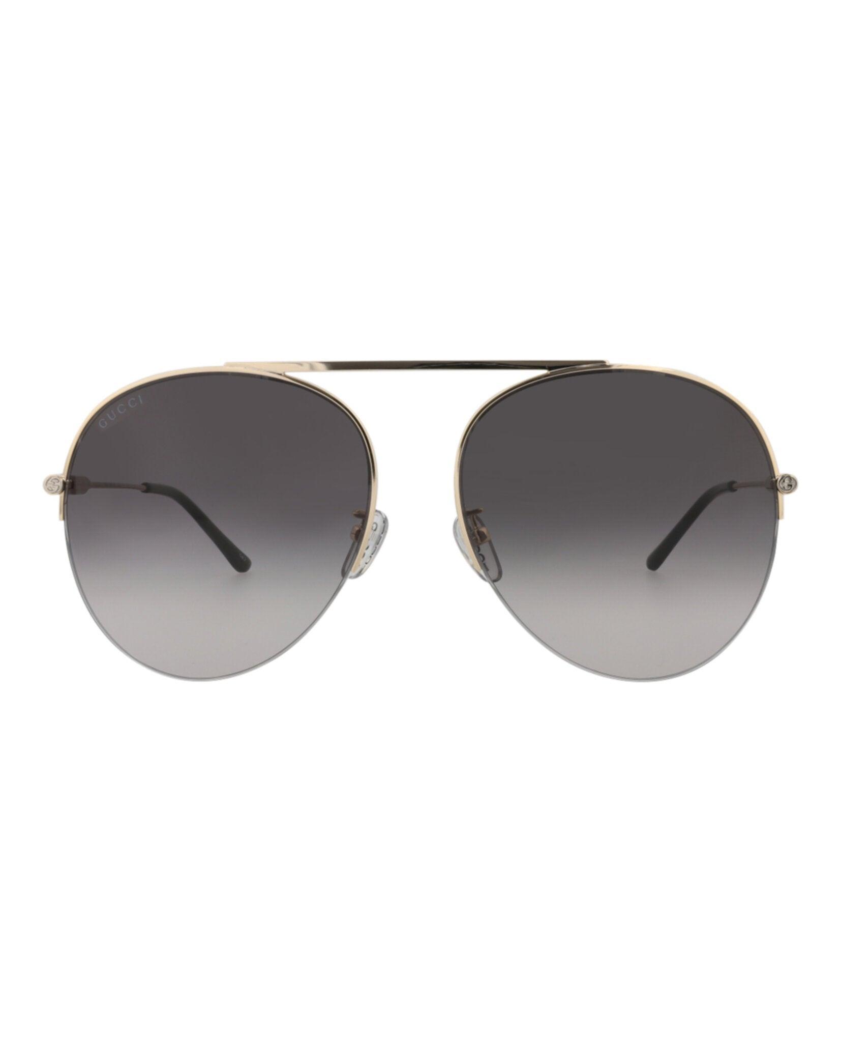 Gucci Aviator-Frame Metal Sunglasses - GG1413S-30014423-002 Product Image