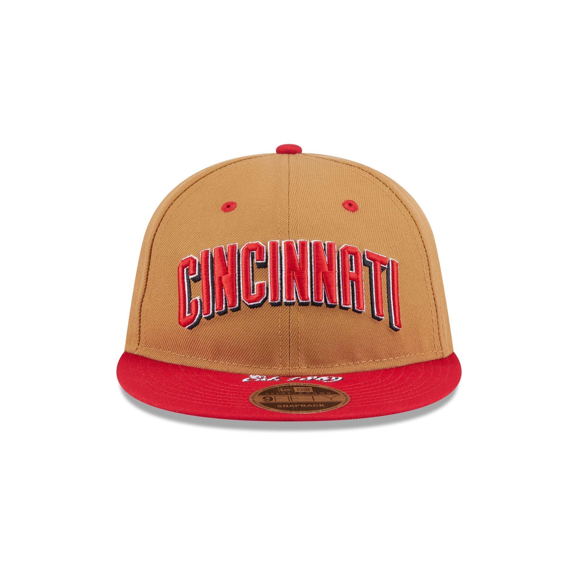 Cincinnati Reds Wheat Retro Crown 9FIFTY Snapback Hat Male Product Image