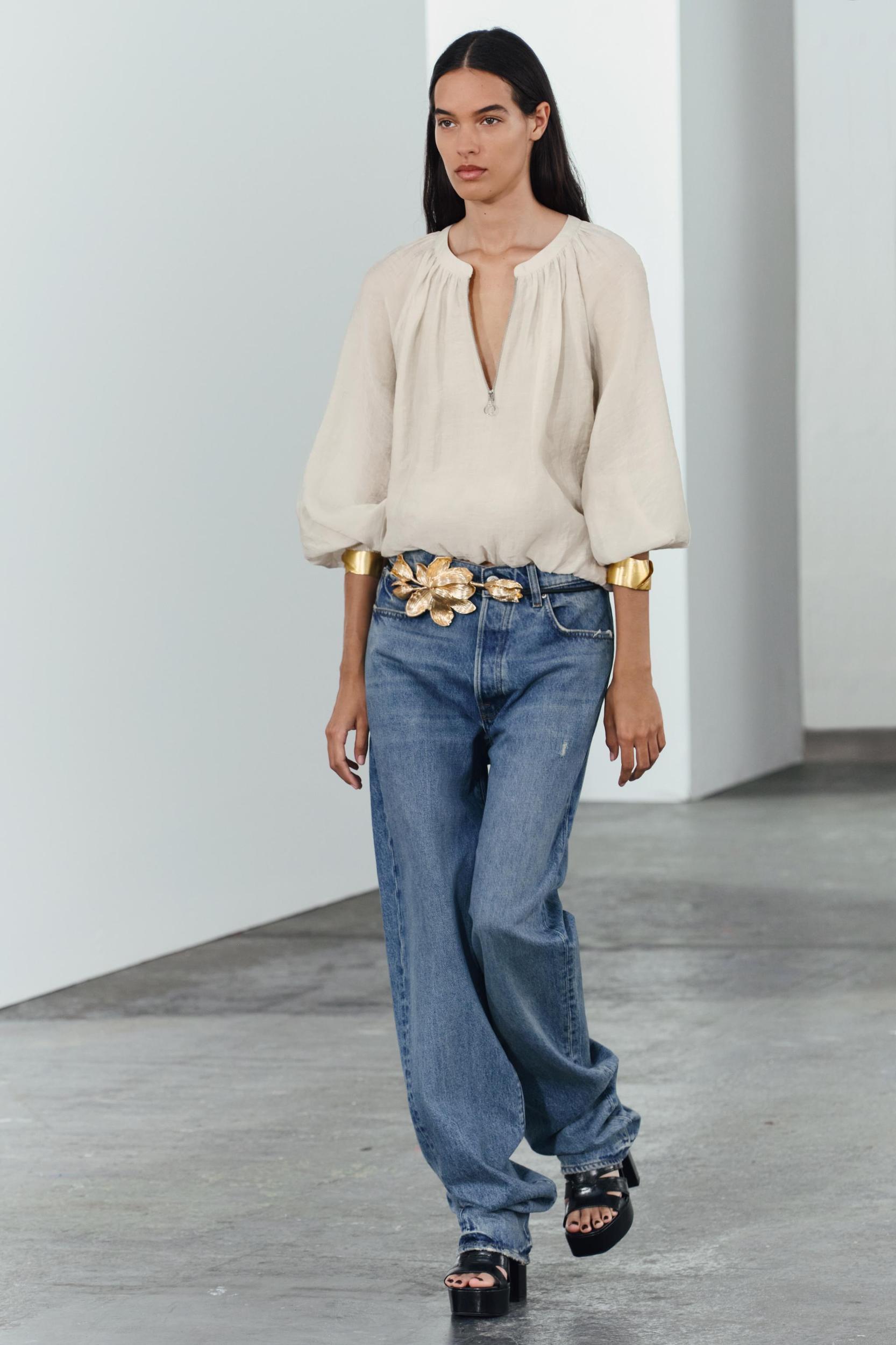 ZIPPERED BLOUSE ZW COLLECTION Product Image