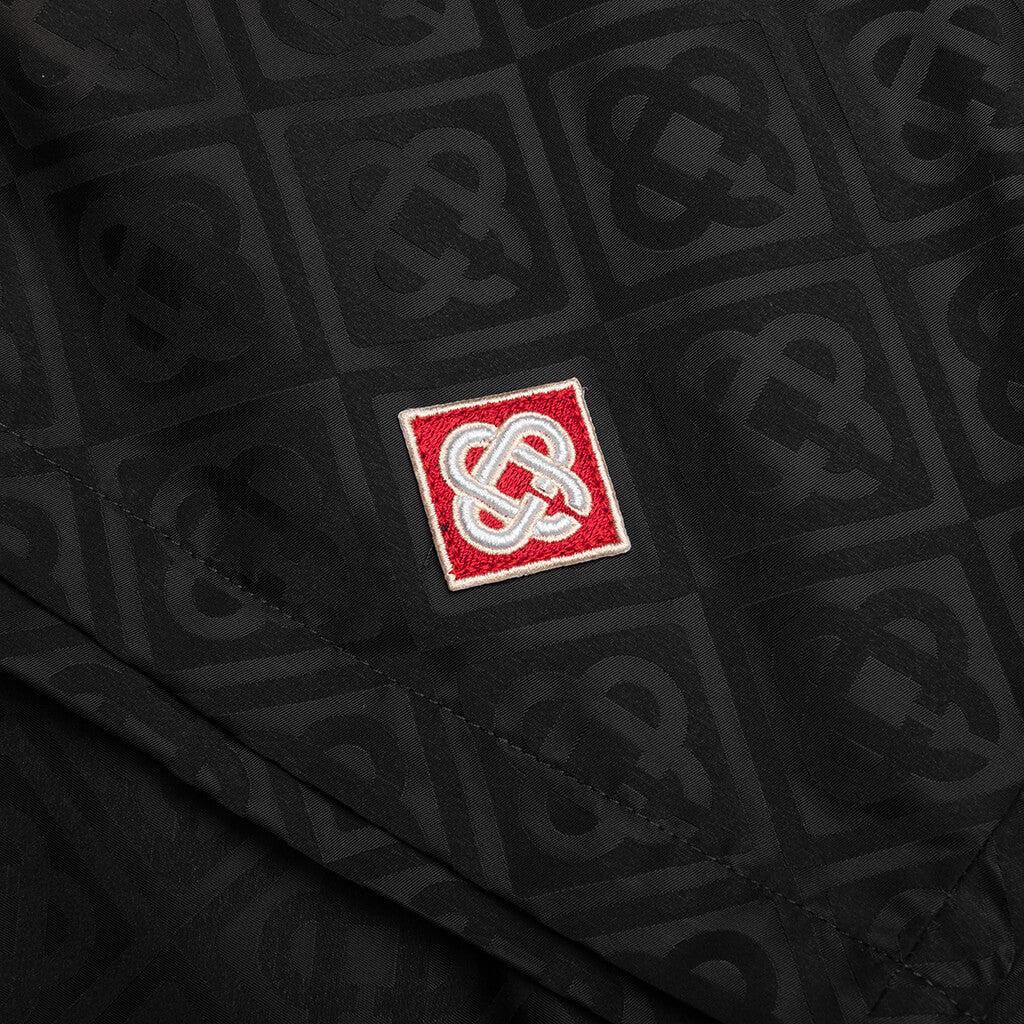 Printed Swim Shorts - Black Male Product Image
