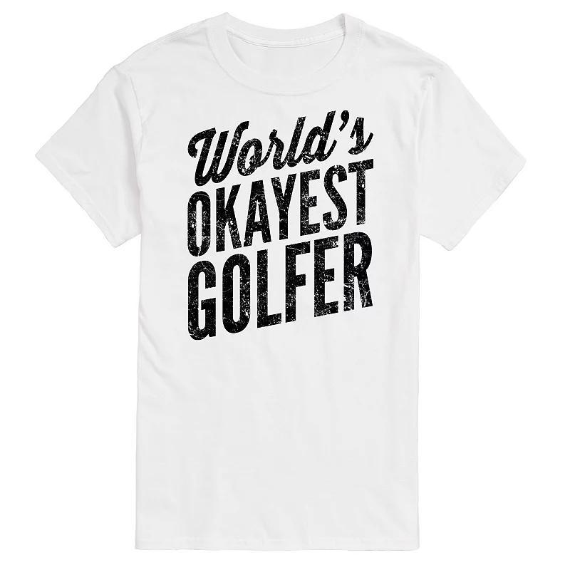 Big & Tall "Worlds Okayest Golfer" Graphic Tee, Men's, Size: 3XB, Gray Product Image