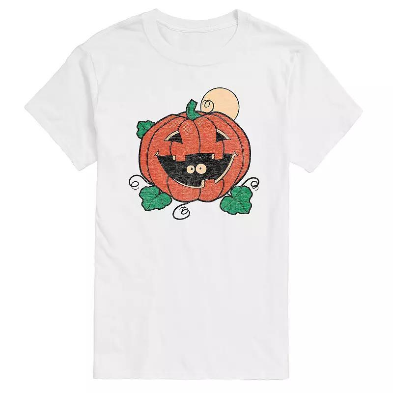 Men's Vintage Pumpkin Surprise Graphic Tee, Size: Small, White Product Image