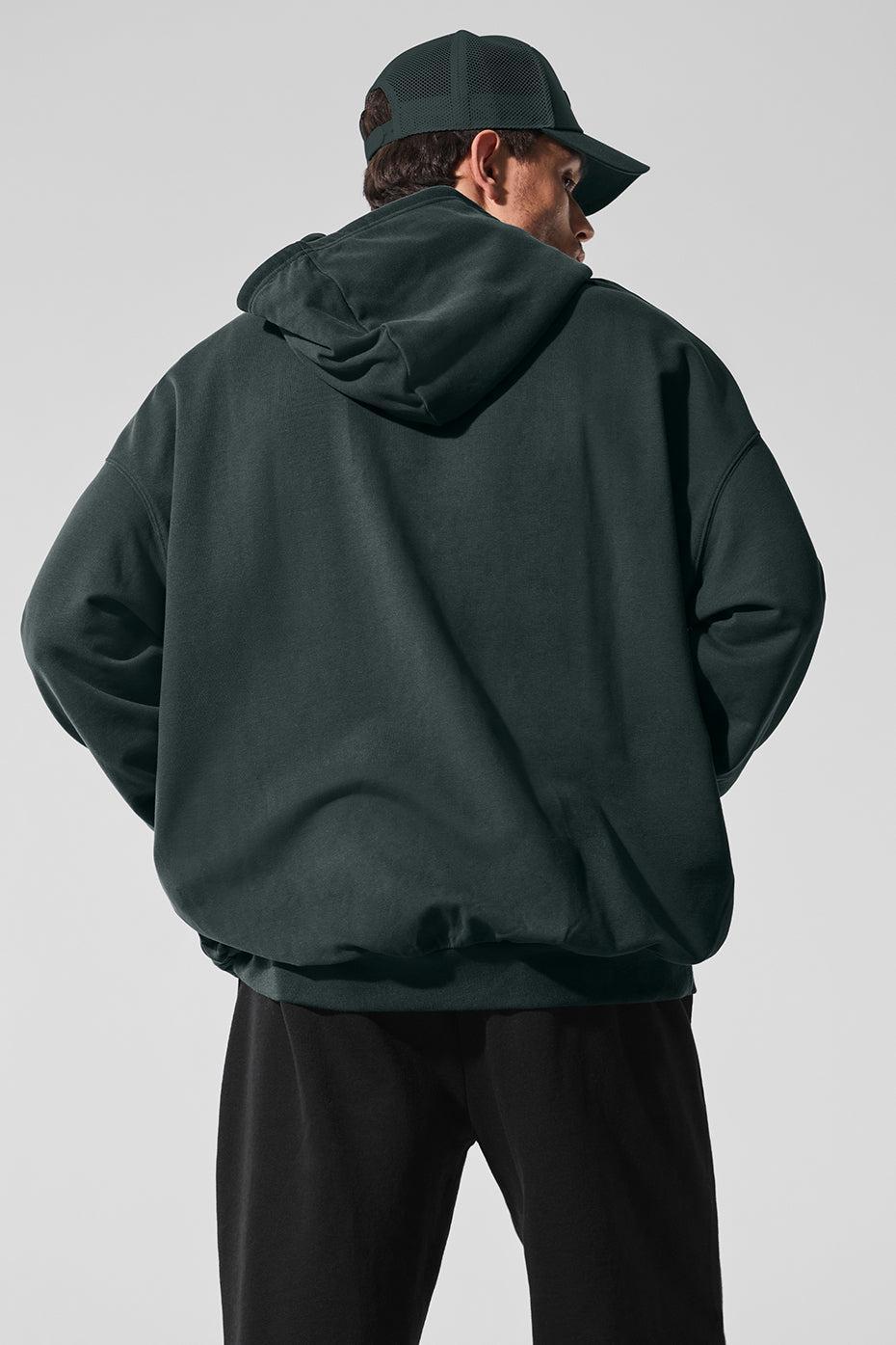 Double Take Hoodie - Charcoal Green Product Image