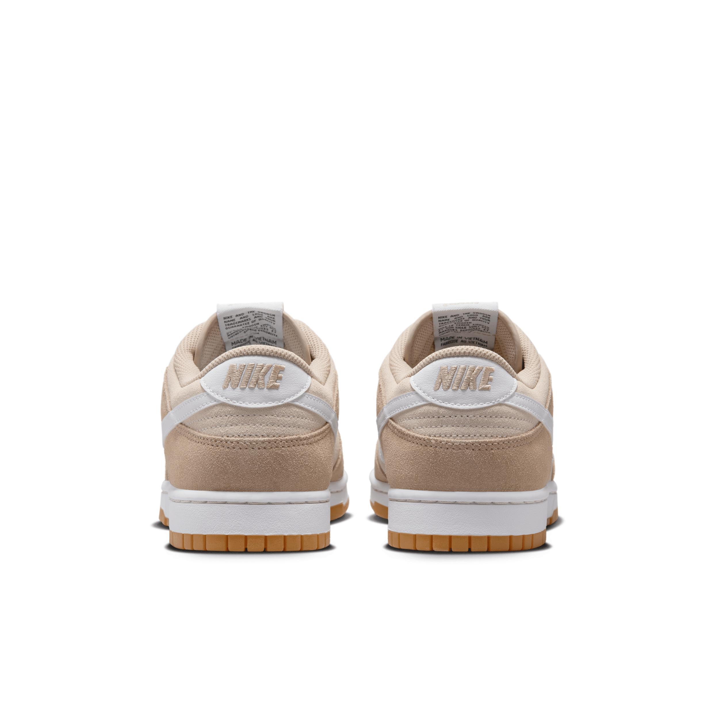 Nike Mens Dunk Low Retro SE Casual Shoes in Pale Ivory/White/Light Orewood Brown Product Image
