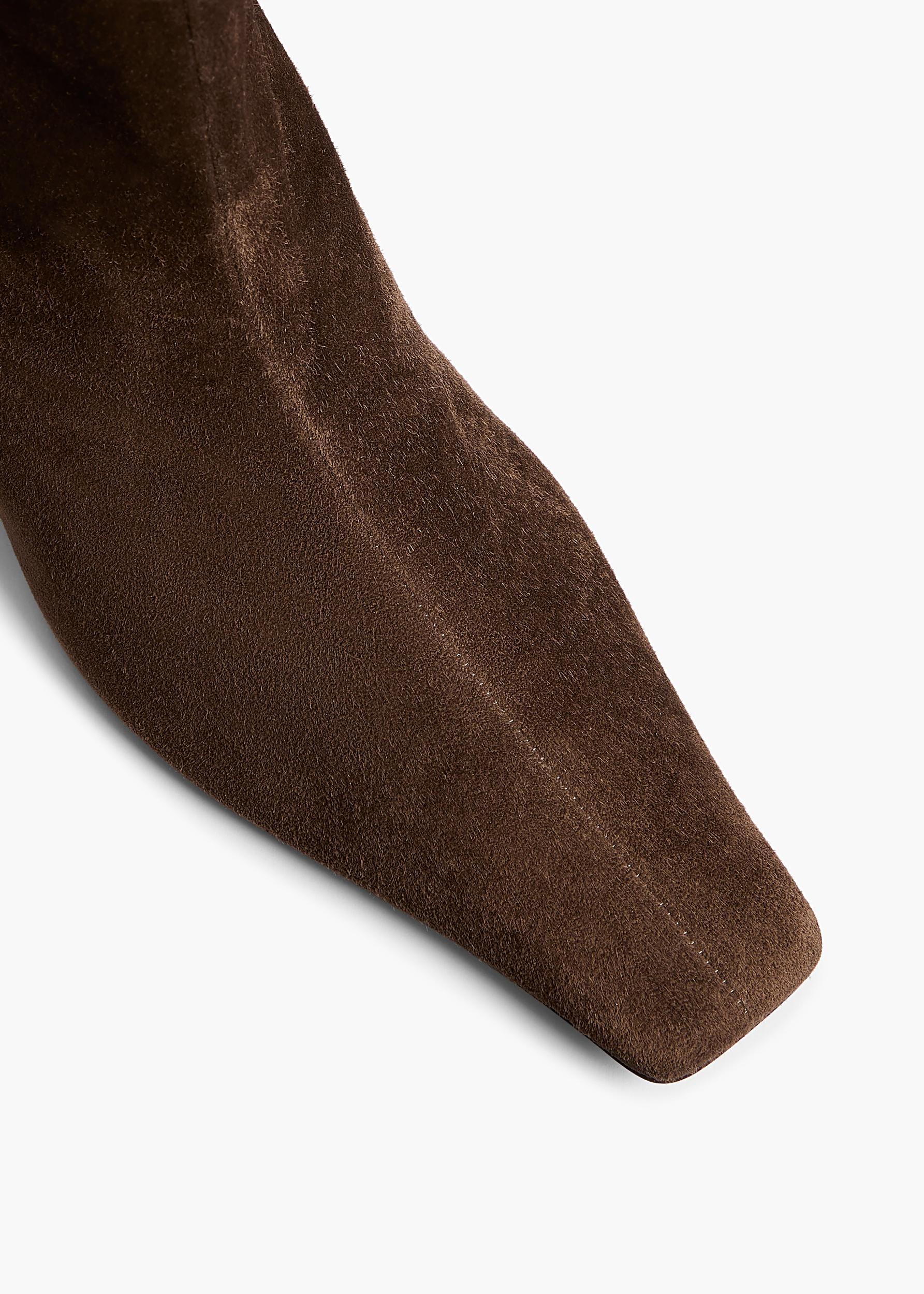 Ona Knee-High Boot in Ebano Suede Product Image