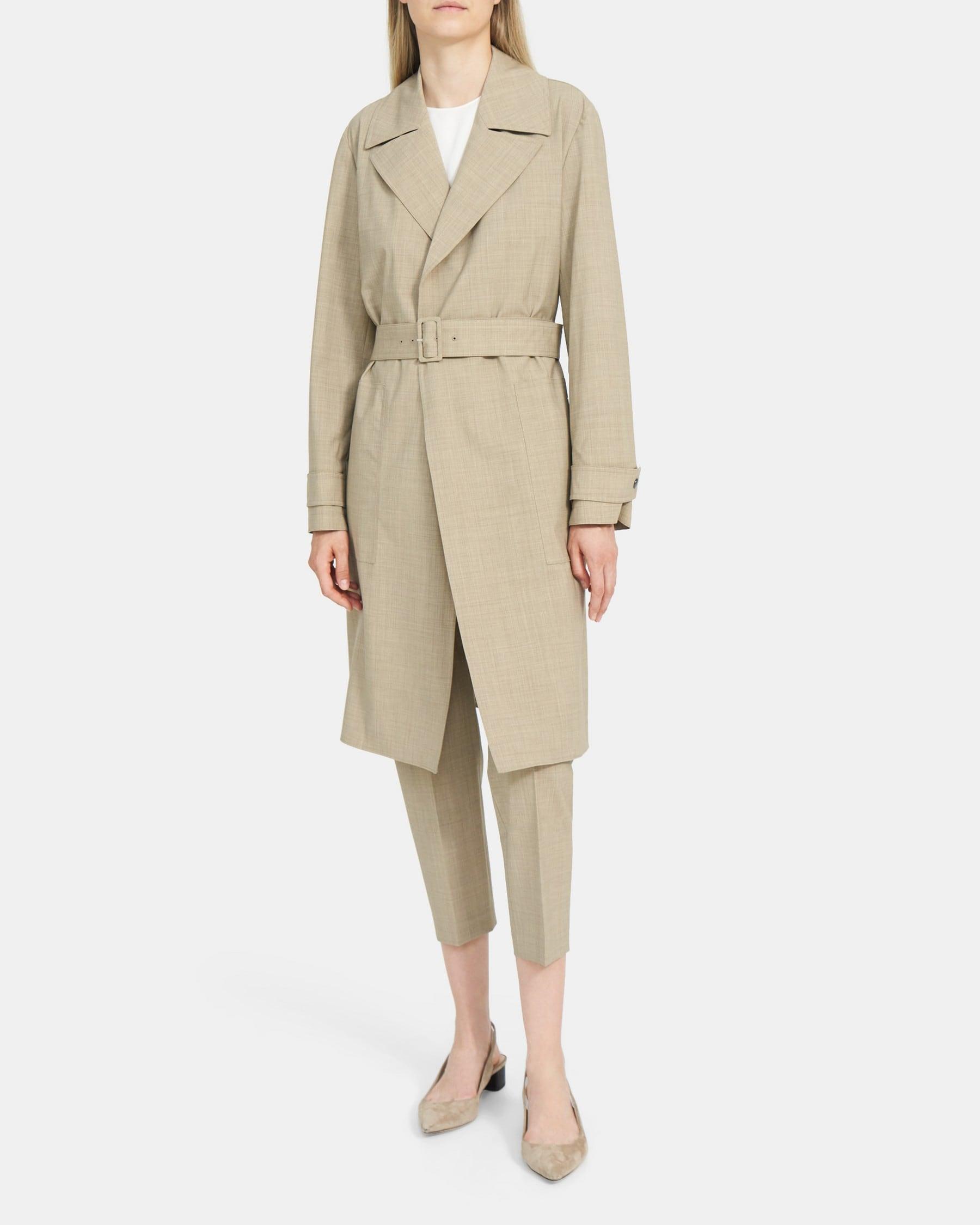 Easy Trench in Stretch Wool Mélange Product Image