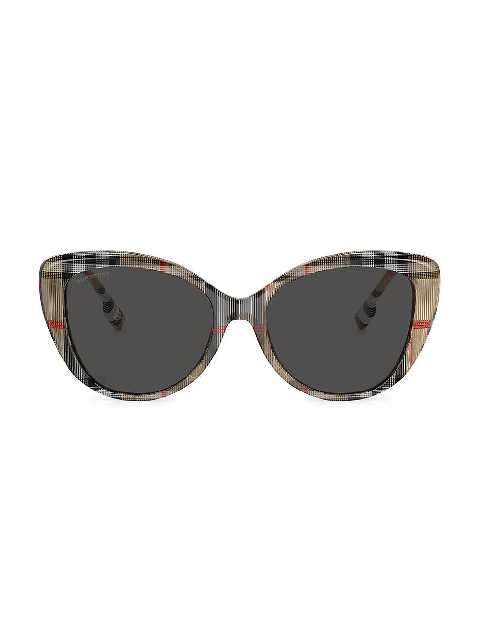 Check Acetate Cat-Eye Sunglasses Product Image