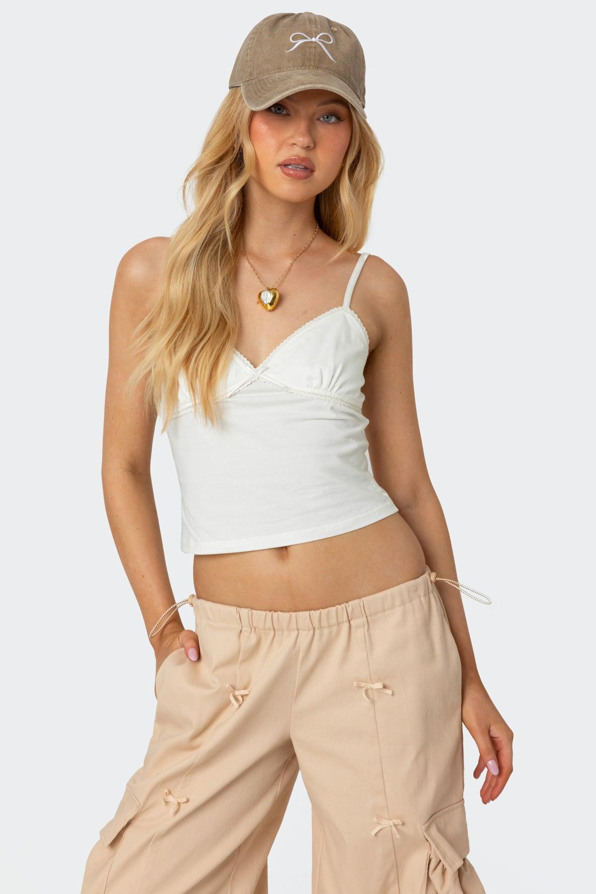 Bow Trim Cargo Parachute Pants Product Image