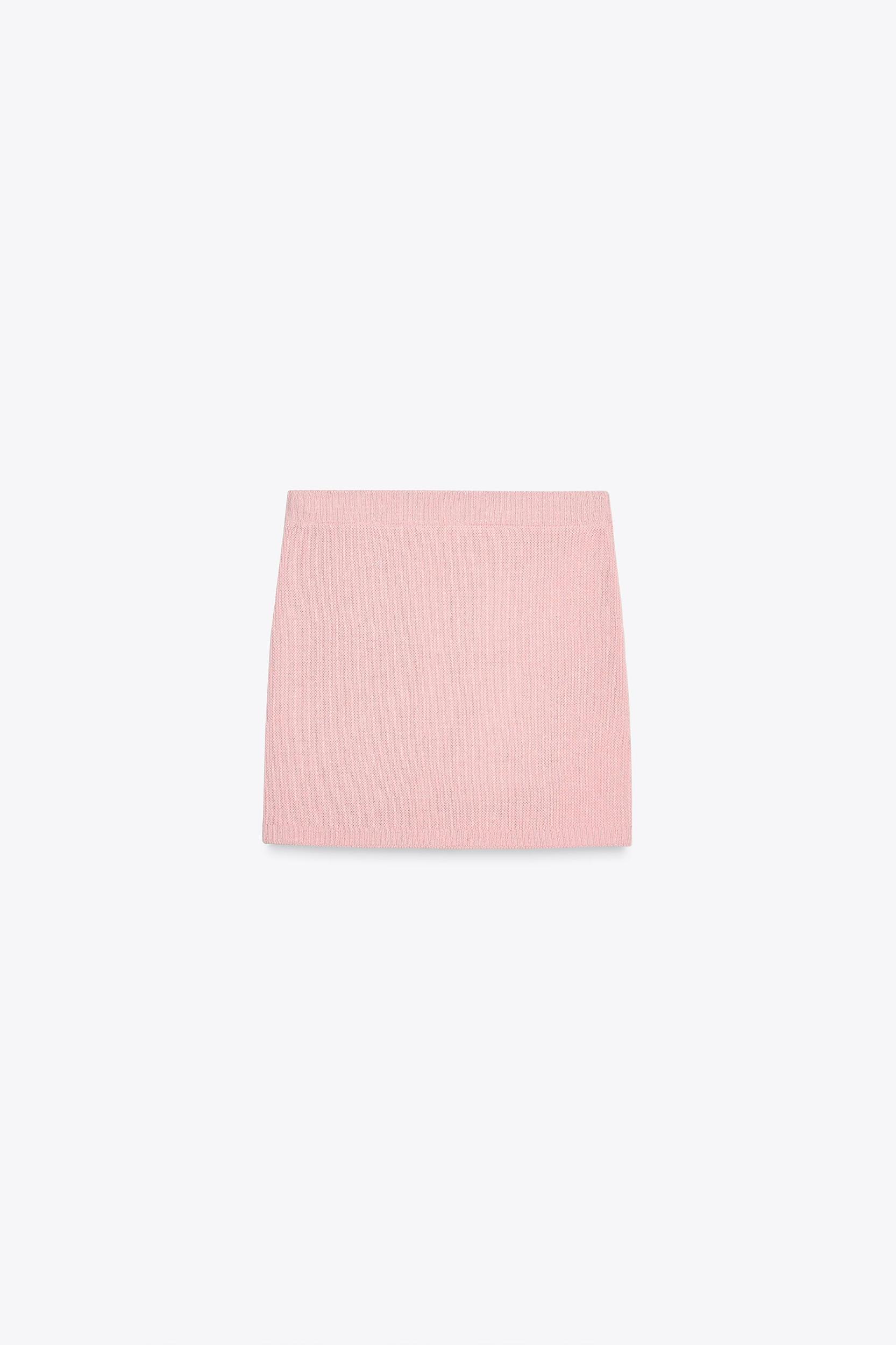 PLAIN KNIT MINI SKIRT Product Image