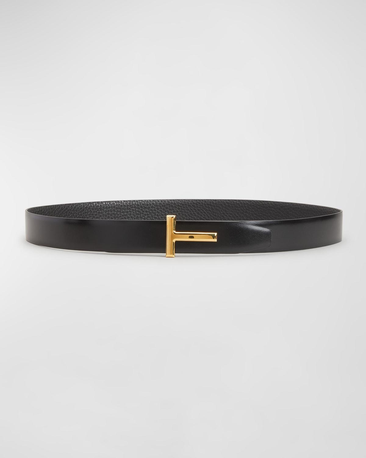 Reversible T-Logo Leather Belt Product Image
