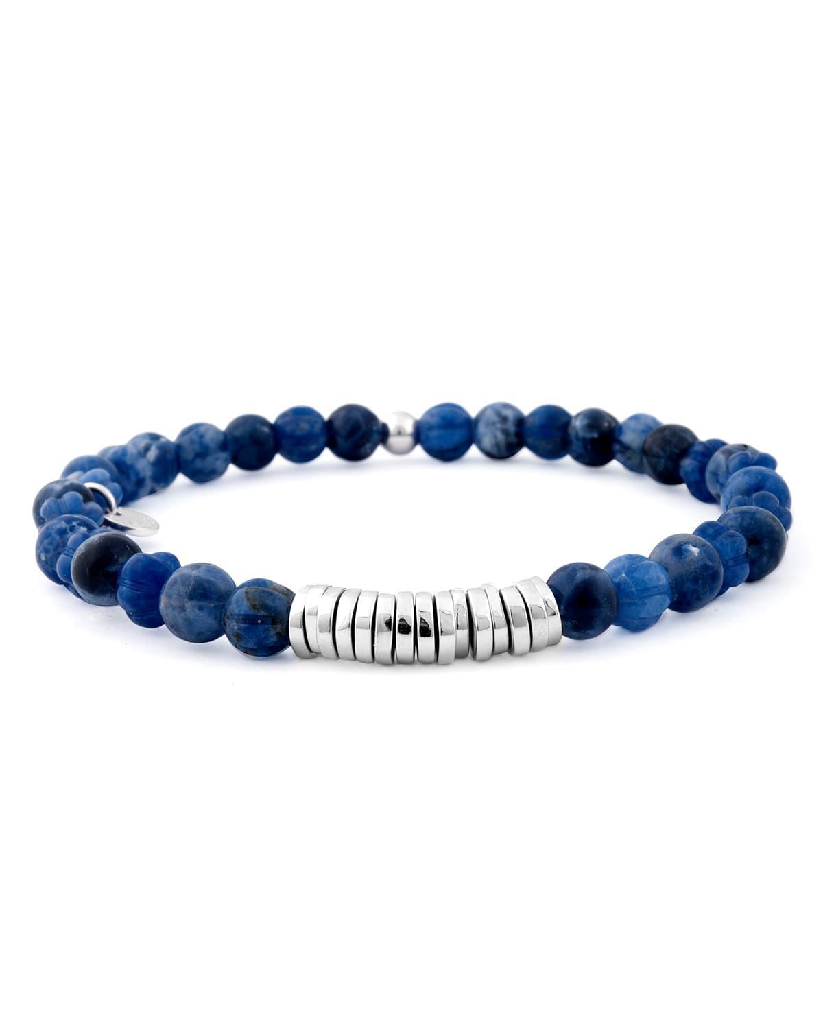 Mens Sodalite Bead Bracelet Product Image