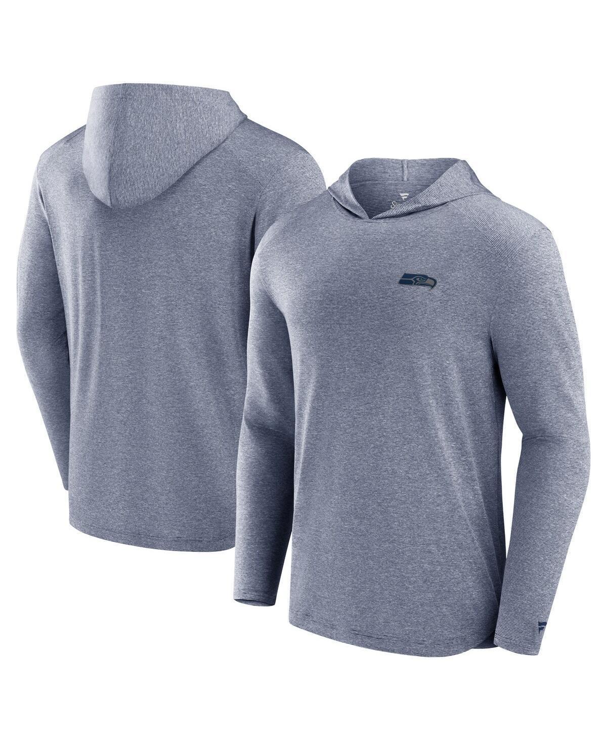 Men's Fanatics Navy Seattle Seahawks Front Office Tech Lightweight Hoodie T-Shirt, Size: XL, Blue Product Image