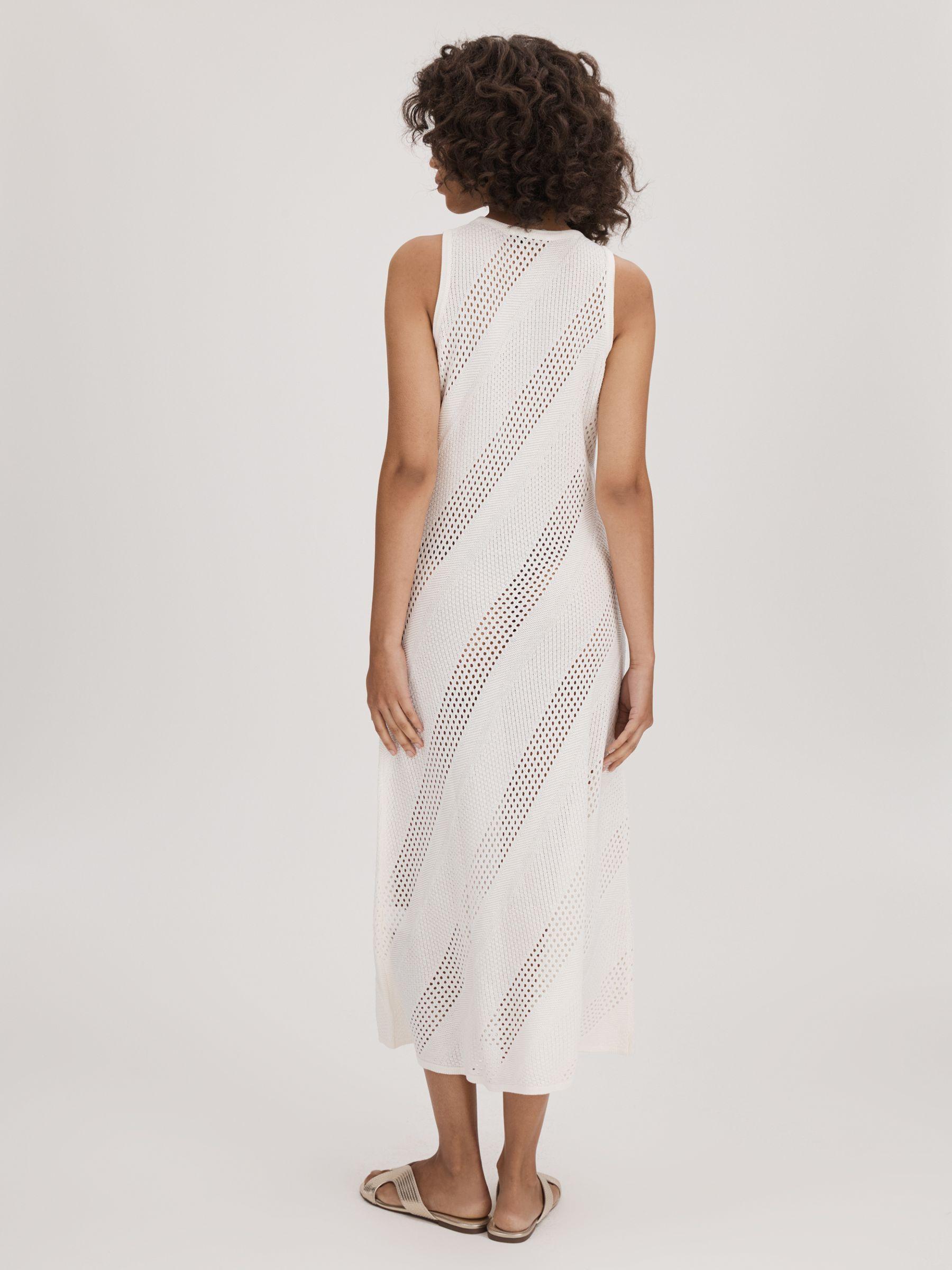 Florere Crochet Midi Dress in Ivory Product Image