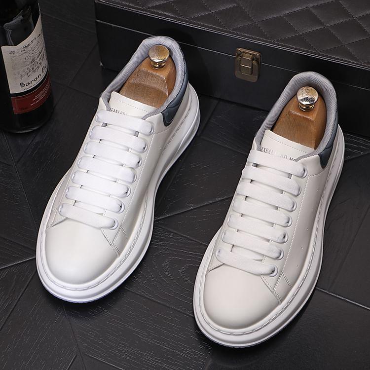 Two-Tone Platform Sneakers Product Image