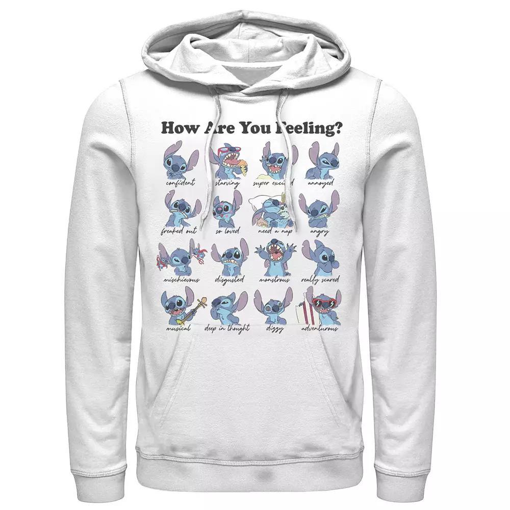 Disney's Lilo & Stitch Men's Moods Poster Hoodie, Size: Medium, White Product Image