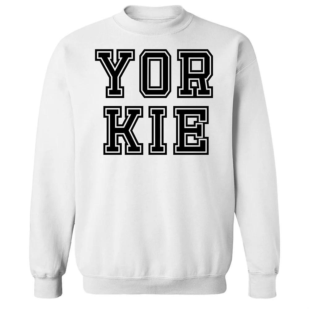 Men's COLAB89 Yorkie Graphic Sweatshirt, Size: Large, White Product Image