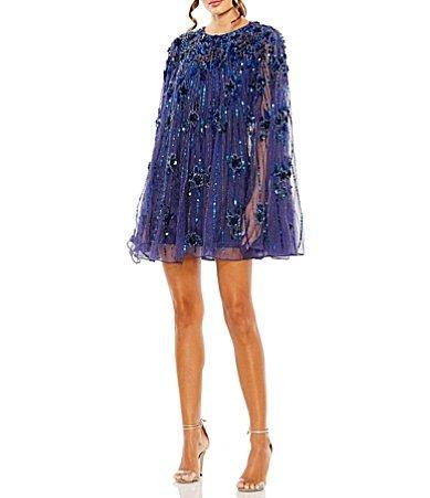 Womens Embellished Tulle Trapeze Dress Product Image