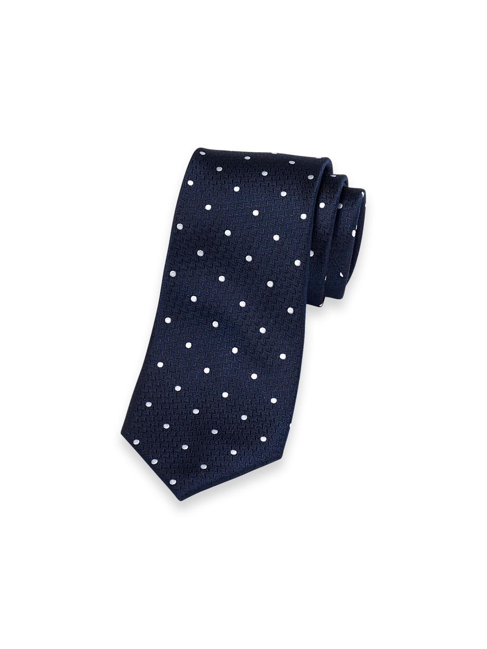 Dot Woven Silk Tie - Red Product Image