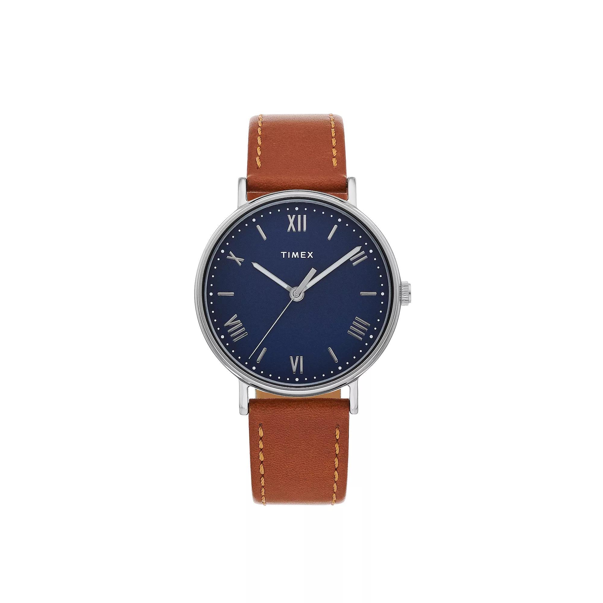 Timex® Men's Southview Leather Watch - TW2R63900JT, Size: Large Product Image