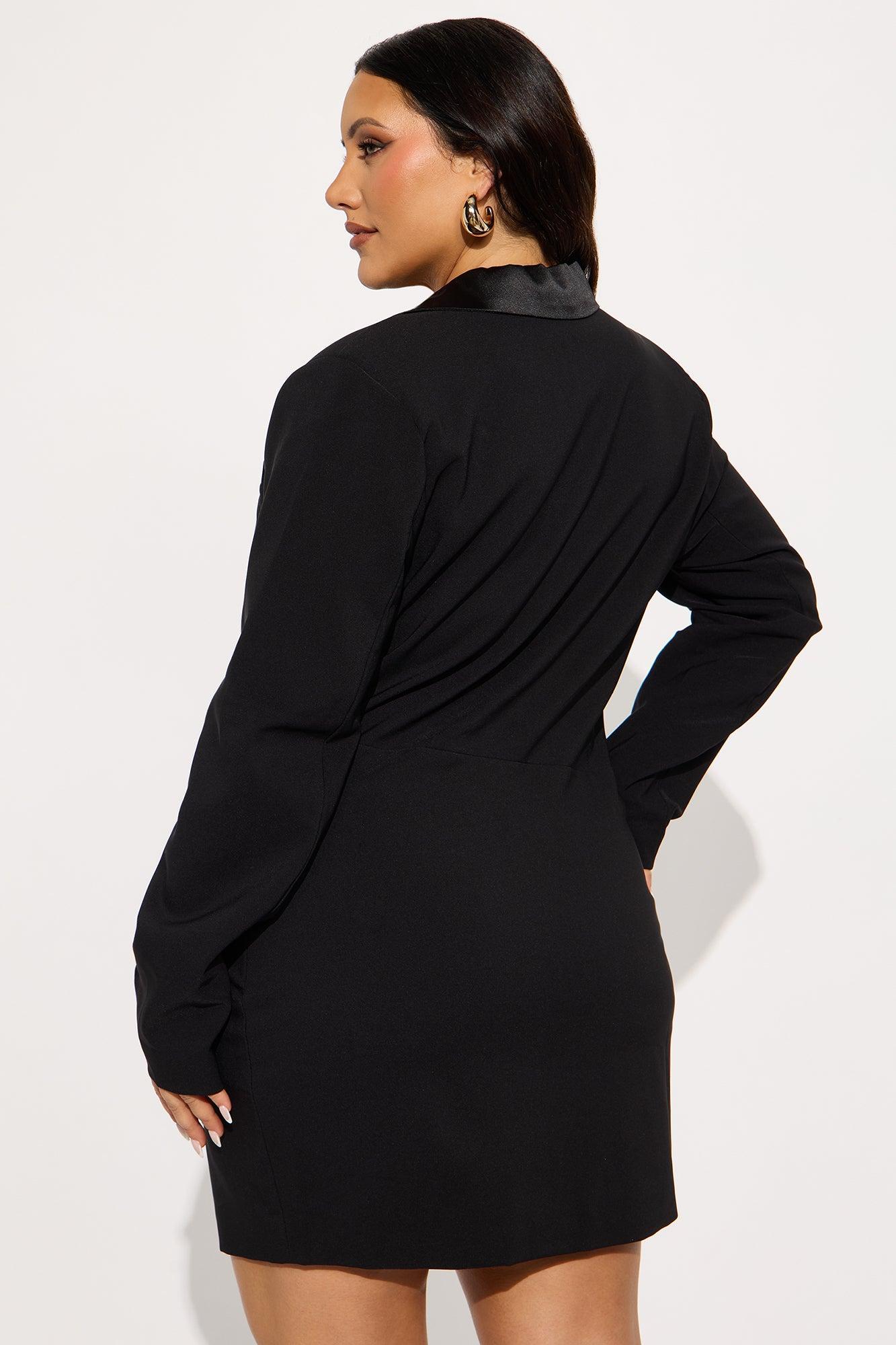 Becky Blazer Mini Dress - Black Product Image