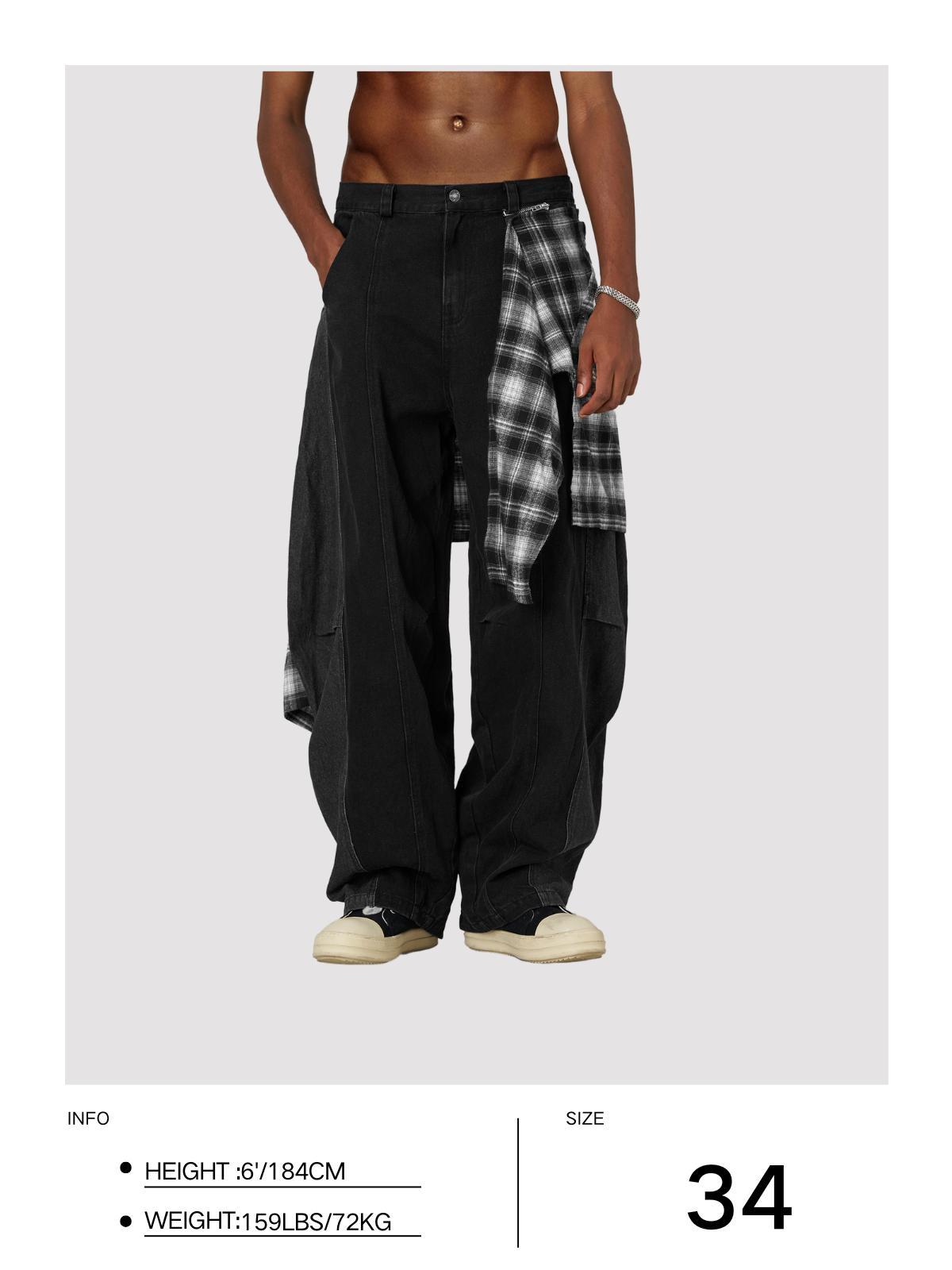 Aelfric Eden Plaid Super Baggy Barrel Jeans Product Image