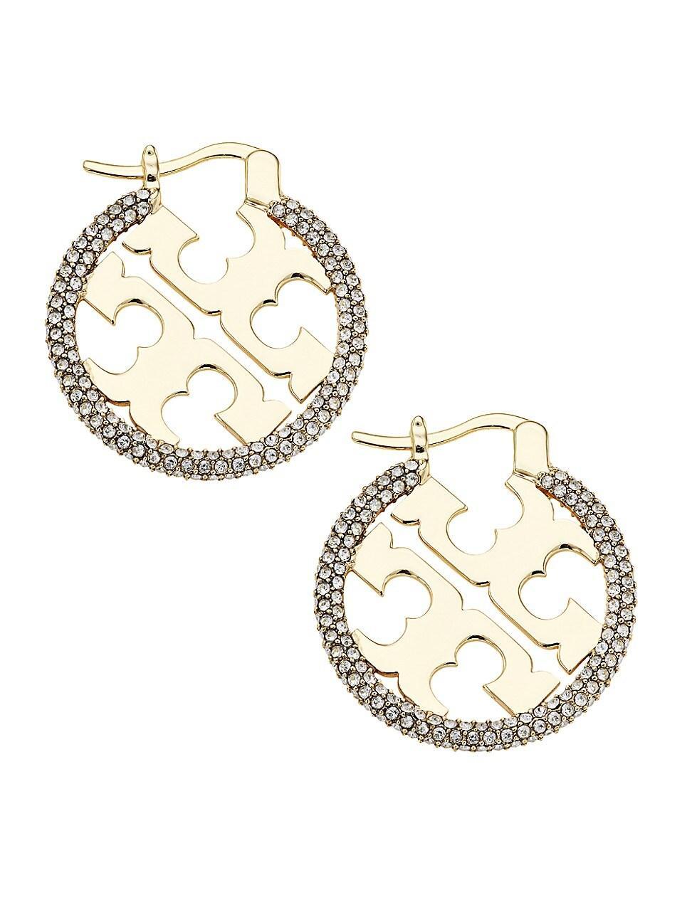 Womens Miller Silvertone & Crystal Hoop Earrings Product Image
