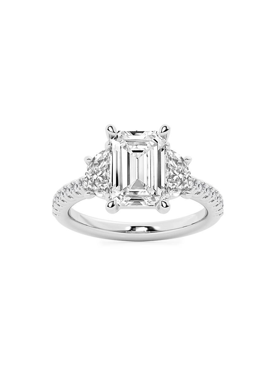 Womens 14K White Gold & Emerald-Cut Lab-Grown Diamond Ring/2.75-7.00 TCW Product Image
