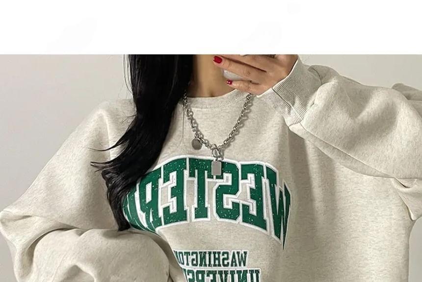Lettering Loose-Fit Pullover Product Image