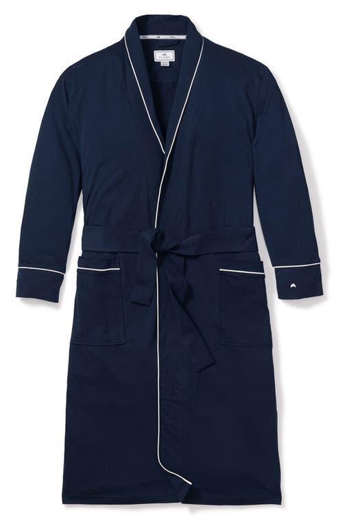 Mens Luxe Pima Cotton Navy Robe Product Image