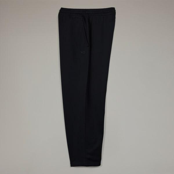 adidas Y-3 French Terry Wide Leg Pants Black S Womens Product Image
