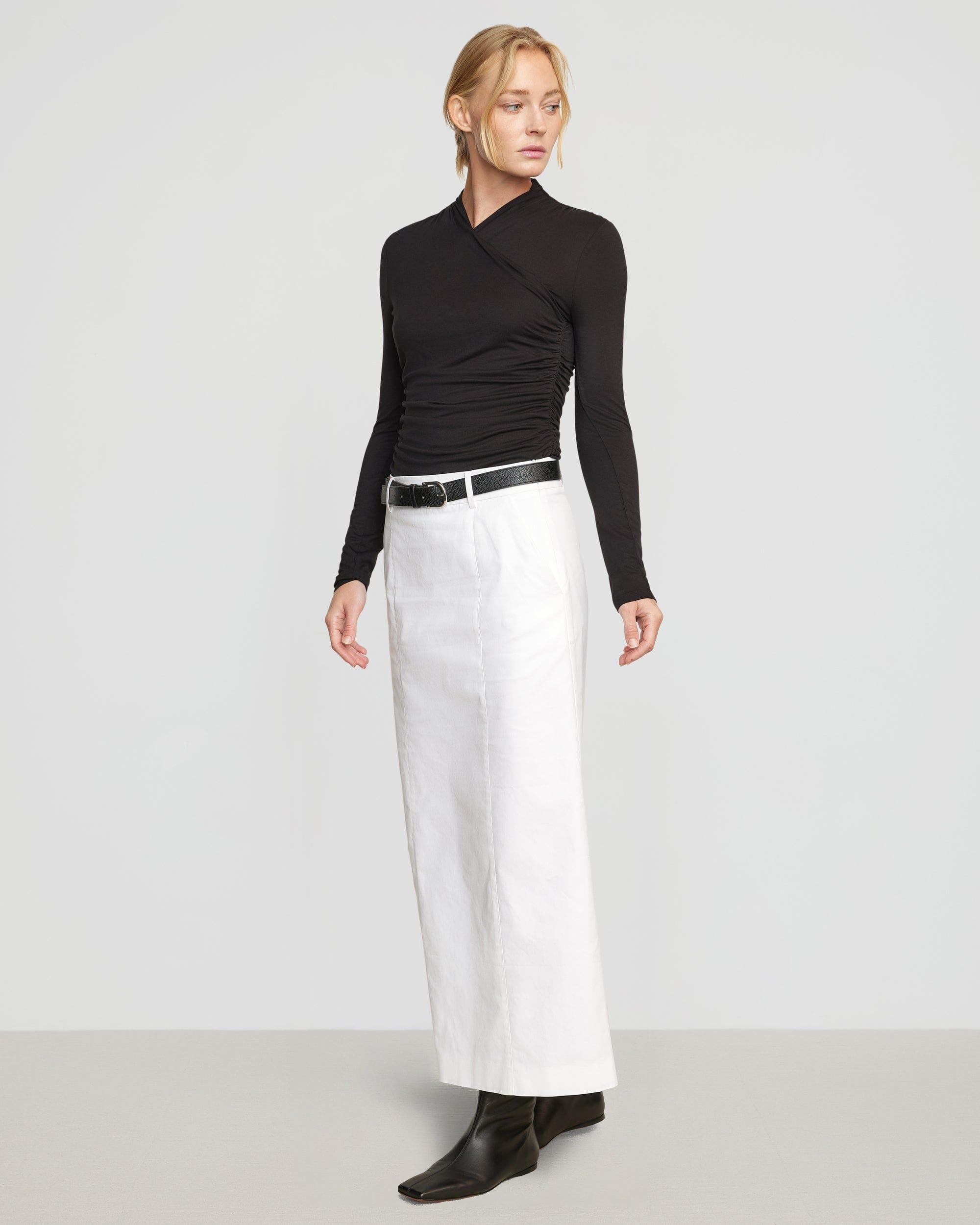 Lilou Wrap-Neck Long-Sleeve Tee Product Image