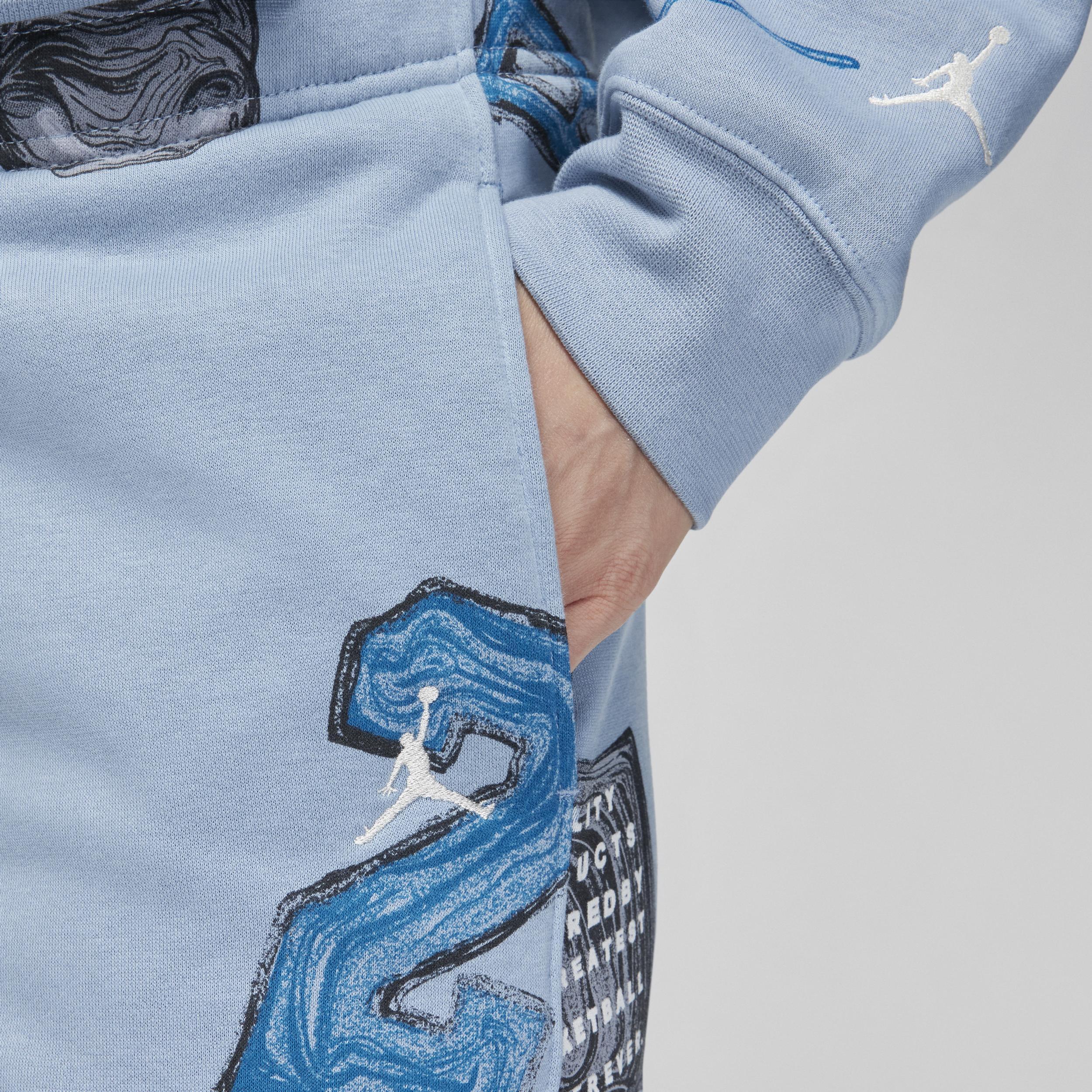 Jordan Womens Brooklyn AOP Fleece Pants - Blue/Sail Product Image