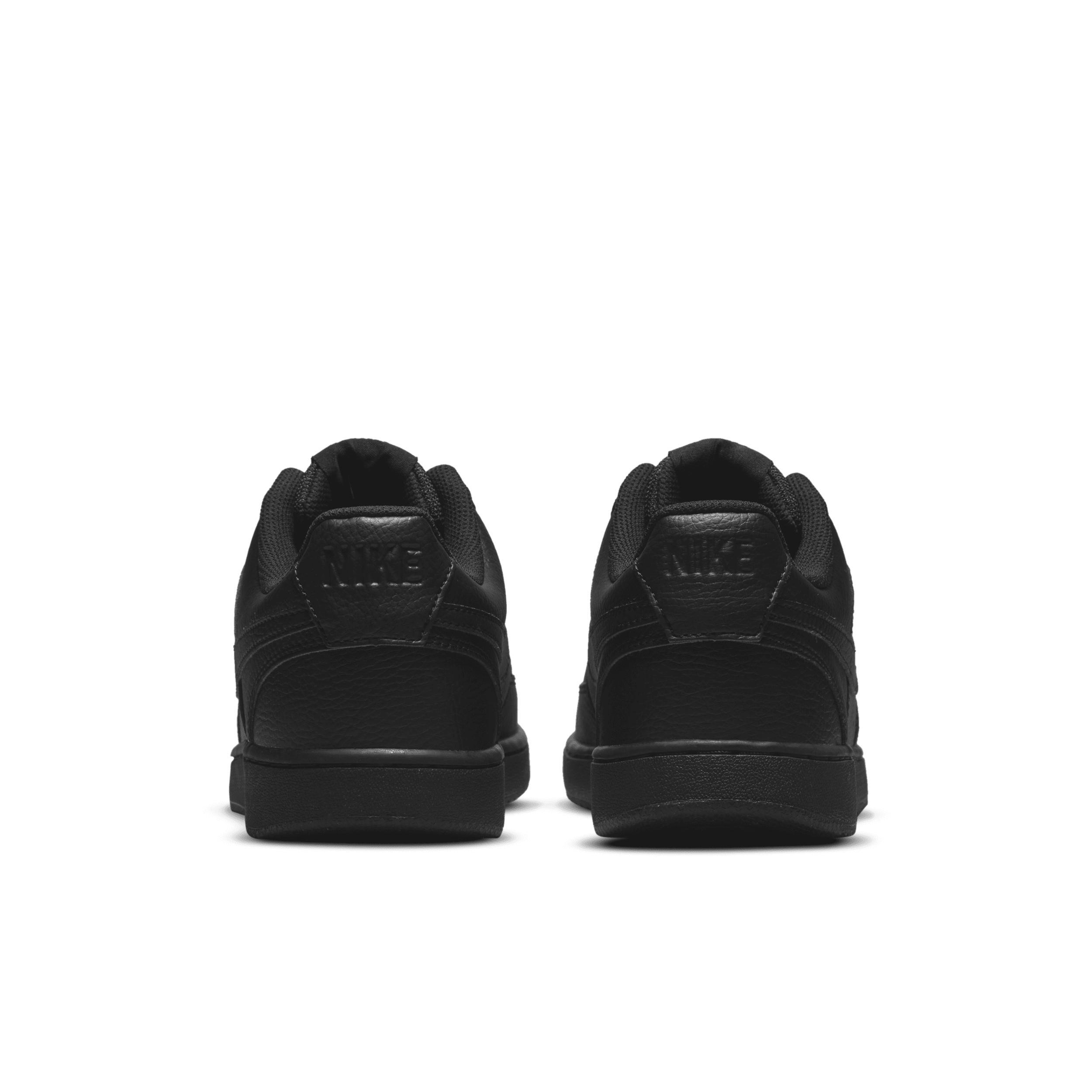 Nike Men's Court Vision Low Next Nature Casual Shoes in Black/Black Size 11.5 Leather Product Image