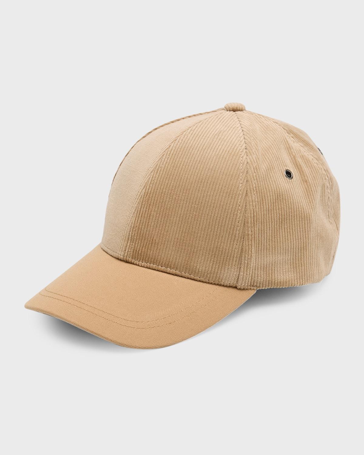 Men's Corduroy and Twill 6-Panel Baseball Cap Product Image
