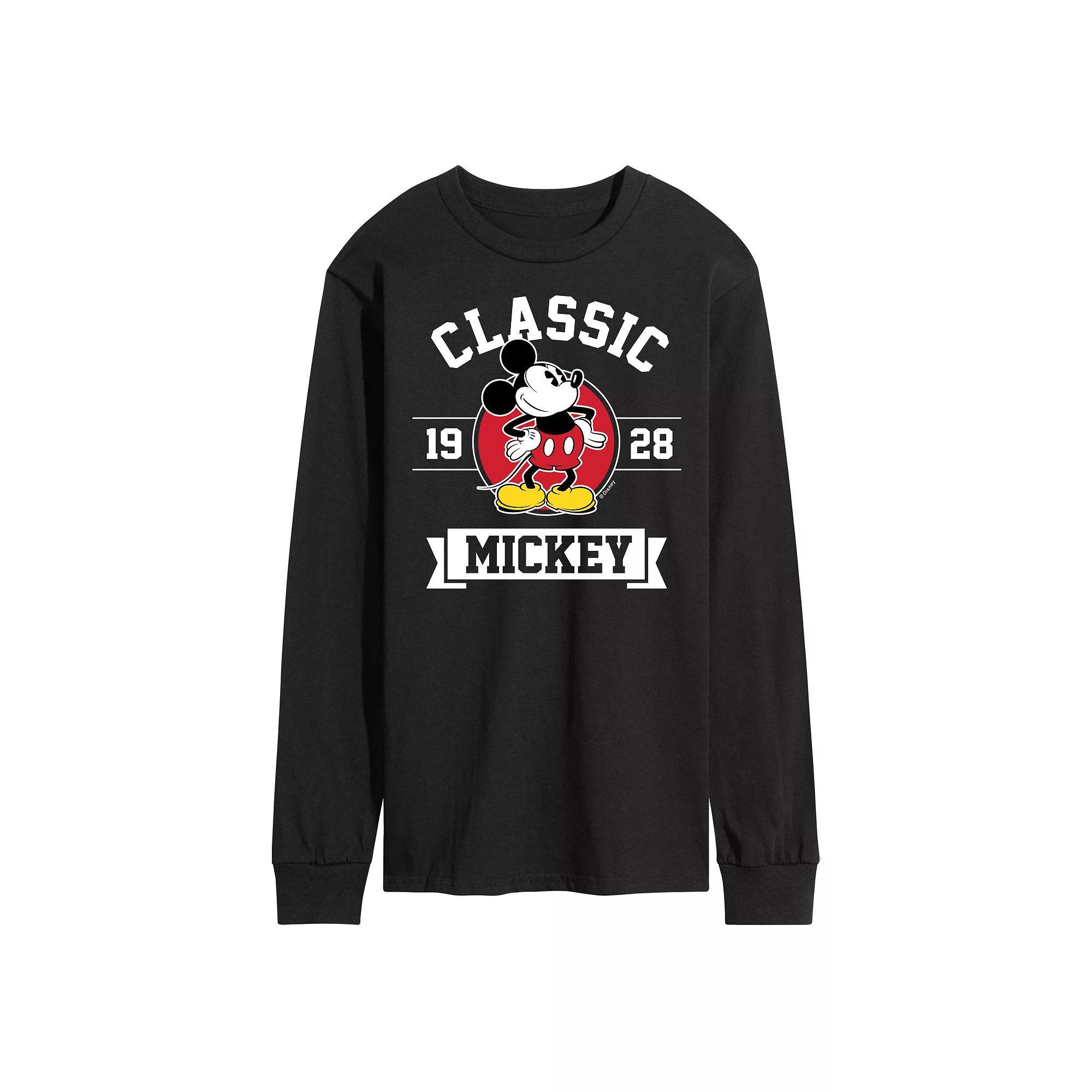 Disney's Mickey Mouse Men's Classic 1928 Long Sleeve Graphic Tee, Size: Large, Blue Product Image