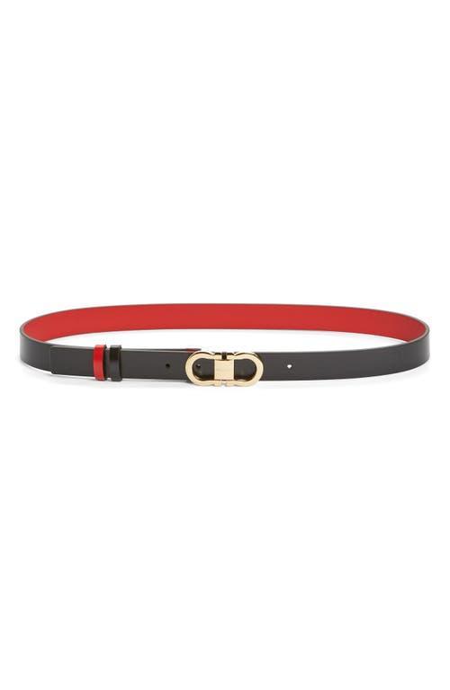 Ferragamo Womens Double Gancini Reversible Leather Belt Product Image