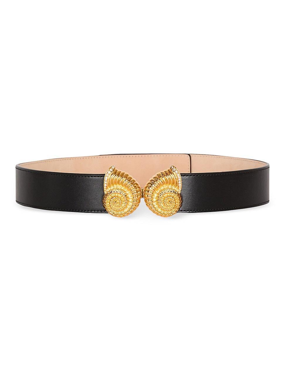 Womens Double Snail Leather Belt Product Image