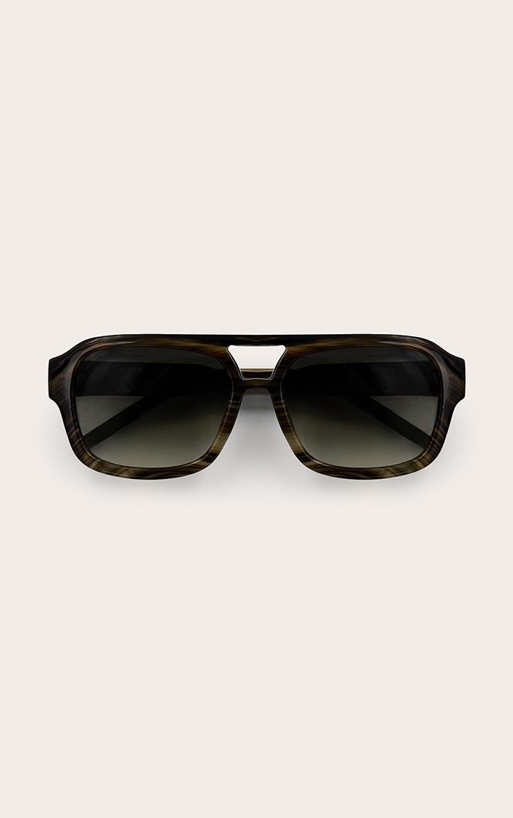 A.KJÆRBEDE Kaya Sunglasses - Striped Horn Product Image