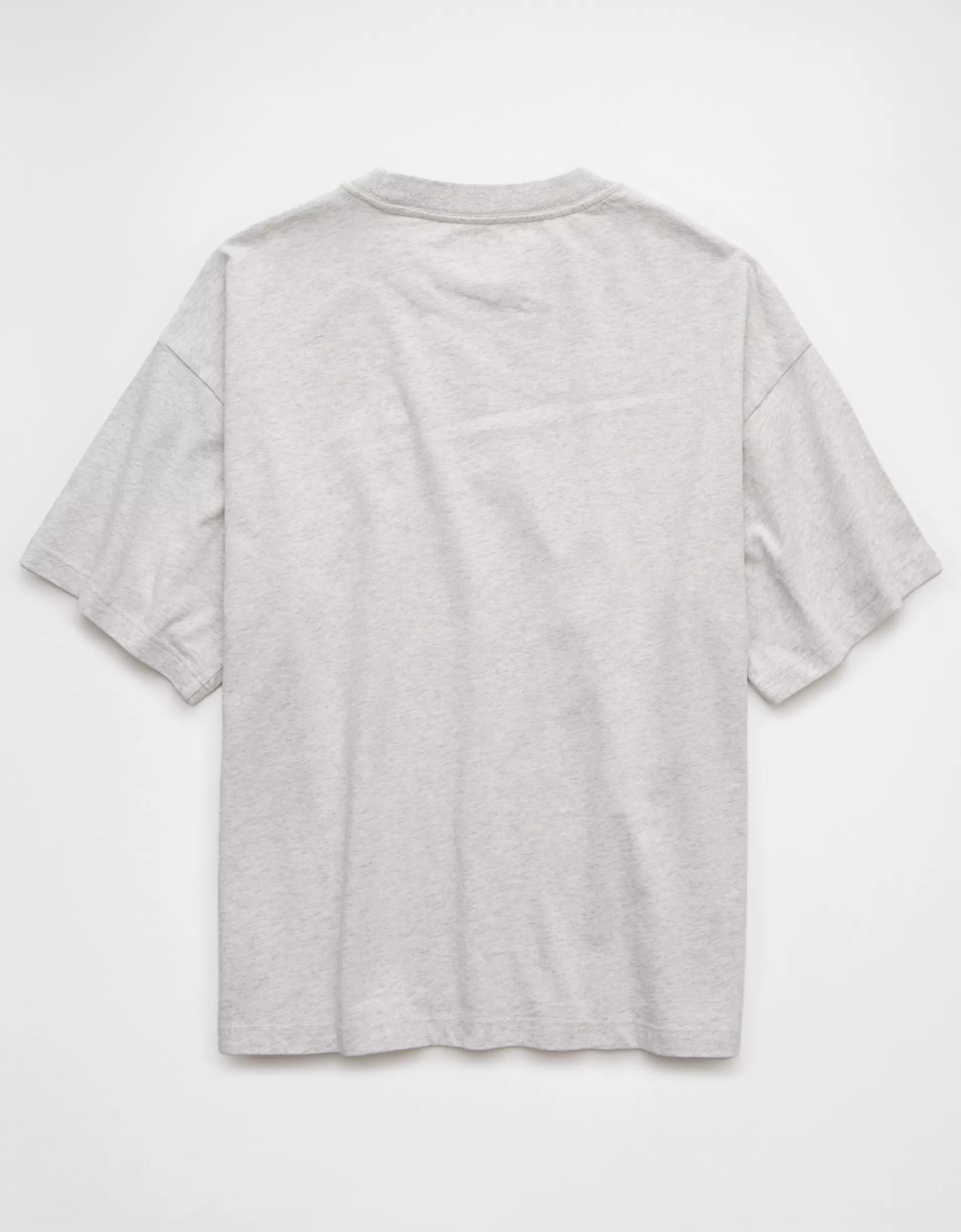 AE Laidback Luxe Heavyweight Oversized Logo Graphic T-Shirt Product Image